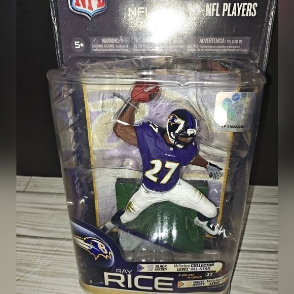 2010 McFarlane NFL Series 25 Ray Rice Baltimore Ravens Figure NOS Purple Jersey - Picture 4 of 10